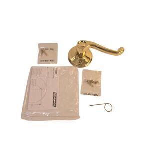 Schlage F170 FLA 605 RH Flair Right-Hand Non-Turning Door Lever Polished Brass